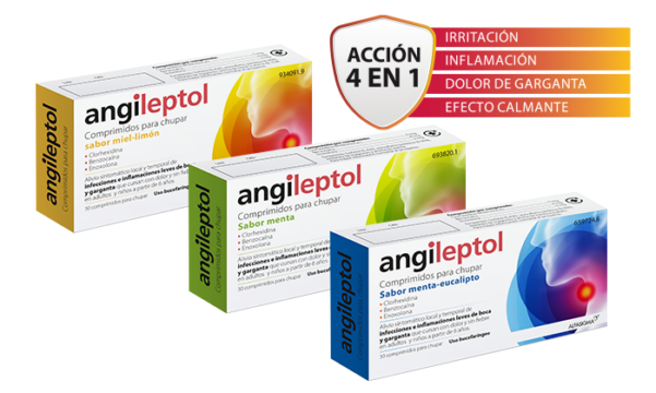 Angitil Ex ANGILEPTOL | Solución para el Dolor de Garganta Acción 4 en 1